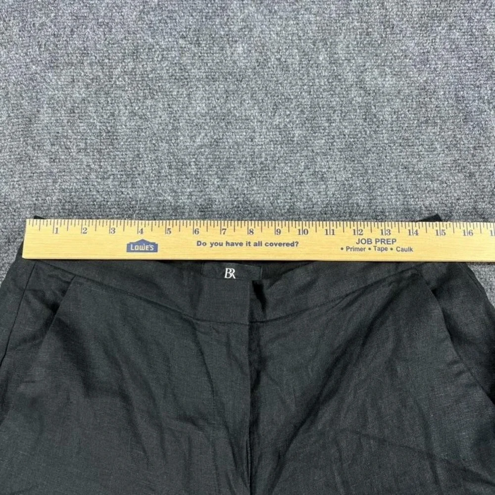 Banana‎ Republic Dress Pants Womens 10 Black High Rise Slim Ankle Linen